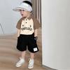 2025 Camisa Polo com Gola Lapela para Meninos Manga Curta Verão Nova Moda Infantil Elegante e Bonita Top Polo com Gola Lapela
