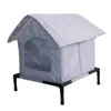 Refugio cerrado para exteriores para gatos callejeros, cálido e impermeable para el invierno, una casa escondite para gatos para protegerlos del frío, adecuado para todas las estaciones, también adecuado para perros