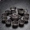 Juego de Té Kung Fu de Arena Púrpura para el Hogar Juego Completo de Tetera de Cerámica Taza de Té Ceremonia del Té Regalo Juego de Té