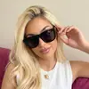 Gafas de sol de moda transfronterizas europeas y americanas 2026, Gafas de sol versátiles con montura cuadrada simple, Gafas de sol de moda estilo callejero