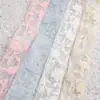 Cinta de Encaje Estampada Hueca de 2.5 cm para Lazo de Ramo, Accesorio para el Cabello, Embalaje de Regalo Floral, Cinta Decorativa Hecha a Mano