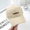 Sombrero cepillado estilo americano para hombre, gorra de béisbol moderna con bordado de letras y visera para mujer, gorra versátil casual de pico de pato con visera curva para primavera y otoño