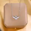 Collar de Corona Dinámica con Alas de Ángel para Mujer, Colgante de Ala, Cadena para Clavícula de Lujo Ligero de Moda, Joyería de Alta Gama Chapada en Oro Real