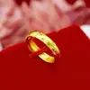 Transmisión en Vivo de Anillos de Flor de Rosa Chapados en Oro de Alta Calidad, Mismo Estilo que las Joyerías de Oro, Anillos Ajustables de Pixiu Chapados en Oro a la Moda, Al por Mayor en Stock