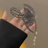 Pinza para el Cabello Metálica con Borla y Diseño de Espiga de Trigo, Pinza para el Cabello Exquisita de Gama Alta Completamente Diamantada para Peinados Recogidos en la Parte Trasera de la Cabeza, Accesorios para el Cabello al por Mayor