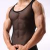 Nova Regata de Verão Masculina para Exportação V Colete Sexy Respirável Top Tubo Esportivo Roupa Forrada Fina Mangas Curtas