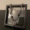 Dulce y Fresco Collar de Corazón de Lava para Mujer, Cadena de Suéter de Diseño de Nicho de Alta Gama de Moda, Cadena Versátil Personalizada para Sudadera para Hombre