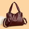 Bolso de Mano de Mujer Retro de Alta Gama Transfronterizo, Bolso de Hombro, Bolso Cruzado, Versátil y Moderno, Gran Capacidad, Bolso de Mamá de Cuero Suave