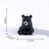 Micro Paisagem Realista Em Pé Grande Urso Negro Boneco Fofo Grânulos Jardim Paisagismo DIY Acessórios Decorativos Mini Pequenos Enfeites