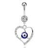 Novo piercing de umbigo Amazon Europeu e Americano Olho do Diabo chave Amor Diamante embutido joia de piercing atacado transfronteiriço