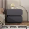 Mesita de noche estilo crema, sencilla y moderna, de madera maciza, mueble de almacenamiento para el hogar, mueble de cama para dormitorio, mesita de noche pequeña