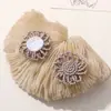 Estilo Fresco de Verano Color Mori Combinación de Colores Perla Flor Margarita Clip Lateral DIY Pendientes Zapatos con Agujero Zapatos de Gelatina Zapatos Accesorios de Flor
