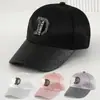 Explosiones Transfronterizas Gorra de Béisbol con Letras de Diamante para Pareja de Hombres y Mujeres Ajustable Diamante Brillante Gorra de Moda Casual Urbana