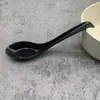 Gancho de melamina de cor sólida colher colher de beber simples resina de porcelana imitação colher de aprofundamento colher de plástico resistente a quedas colher picante quente colher resistente ao calor