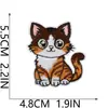 Parche Bordado Termoadhesivo Fiesta de Gatos Parche Bordado de Gatito de Dibujos Animados Parche Decorativo para Bolsa de Juguete de Moda Lindo Miau Miau