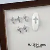 Acessórios para Unhas em Formato de Cruz Mais Vendidos, Pedras Strass Populares de Liga para Nail Art, Decorações de Unhas Versáteis Estilo Retro Doce-Cool Europeu e Americano