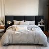 Set de cuatro piezas cepillado bordado de lujo ligero color sólido funda nórdica gruesa sábana europea ropa de cama de alta calidad universal para las cuatro estaciones