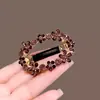 Pinza para el Cabello de Pedrería Ovalada con Forma de Estrella, Super Brillante y Exquisita, Nuevo Estilo de Moda para Período de Transición del Cabello Corto, Pinza para Cola de Caballo, Pinza de Resorte para Cabello Semirecogido