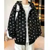Sudadera con capucha de estampado digital para otoño e invierno para hombre, moderna y a la moda, abrigo cálido para mujer, con forro polar y engrosado
