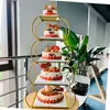 Nuevo Soporte para Pasteles de Múltiples Niveles Estilo Europeo para Banquetes de Cumpleaños, Bodas, Exhibidores de Pasteles y Postres en Tiendas, Estante de Exhibición de Combinación de Metal