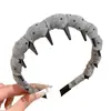 Colección de Diademas de Cabeza de Dientes para Niños y Adultos Impresionante Trenza de Calavera Alta Diadema Colores de Corte Pinza para el Cabello Antideslizante Accesorios para el Cabello