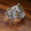 Anillo de cabeza de tigre dominante de estilo europeo y americano nuevo, anillo de joyería exagerado geométrico genial de personalidad de moda para hombre