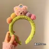 Diadema de Peluche para Otoño e Invierno, Diadema Especial con Presión para Lavarse la Cara y Aplicarse Mascarilla, Coleta, Accesorio para el Cabello de Pato Amarillo, Cueva para el Cabello