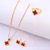 Cdd Conjunto de Trevo de Quatro Folhas de Três Peças Moda Colar Pulseira Pulseira Amazon Aliexpress Fonte Quente da Internet Fábrica