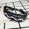 Pulsera Exótica Nueva Pulsera Creativa Europea y Americana Tejida a Mano Cuerda de Algodón Cáñamo y Cuero de Vaca Pulsera Original