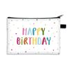 Bolsa de Monedas Grande Feliz Cumpleaños para Mujer 2025 Nueva Urbana Simple Bolsa de Almacenamiento para Cosméticos