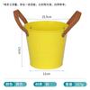 Maceta Nórdica para Suculentas de Balcón Beige con Asa de Metal Maceta Pequeña de Hierro Almacenamiento para el Hogar Cubo Pequeño Maceta para Plantas Bonsái