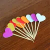 Bolo criativo pequeno cartão de inserção de bolo de amor decoração de palito de coração pêssego layout de mesa de sobremesa brilho de amor 10 peças Preço