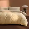 Juego de Cama de Cuatro Piezas de Algodón Puro de Lujo Ligero de Gama Alta Funda Nórdica de Algodón Puro Simple Forro Polar Cepillado Espeso Sábana Bajera Sábana Plana Ropa de Cama Cálida para Dormitorio