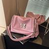 Bolso Niche de Estilo Coreano para Axila para Mujer Nuevo Diseño de Mariposa de Moda Bolso de Un Hombro Color Sólido de Alta Gama Ajustado Ajustado Bolso Tramp