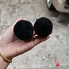En Stock Bolas de Hilo de 4 cm con Banda Elástica Pompones Bola Redonda DIY Bufanda Sombrero Bolso Colgante Bola de Hilo Fino con Gancho