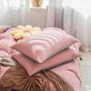 Nuevo Estilo Algodón Lavado Color Sólido Juego de Cuatro Piezas Estilo ins Lijado Cama Dormitorio Estudiantil Textil para el Hogar Simple