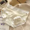 Ropa Interior Fina de Seda de Hielo para Mujer de Cintura Media Sexy para Chica Estudiante Sin Marcas Verano Transpirable Pantalones Cortos