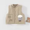 Chaleco acolchado para bebé para protección del vientre, otoño e invierno, chaleco cálido de algodón acolchado de 160 g para niños y niñas