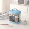 Bolsa de Maquillaje Transparente con Lunares Bolsa de Artículos de Tocador Impermeable de PVC Portátil para Viaje Bolsa de Baño de Gran Capacidad Bolsa de Almacenamiento para Cosméticos