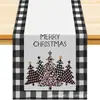 Caminho de mesa de Natal transfronteiriço, toalha de mesa longa festiva com estampa de Natal, novo design para casa, sala de jantar, sala de estar, mesa de jantar e mesa de centro