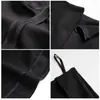 Ropa exterior base de cobertura total negra, pantalones cortos de corte A para verano, talla grande, cintura alta, estilo 'hot girl' americano sexy de tres piezas para mujer