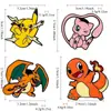 Broche de Aleación de Dibujos Animados para Mascotas Pikachu Charmander Bulbasaur Squirtle Insignia Adorno