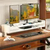 Estante de escritorio para libros, elevador de monitor de computadora, estante extendido de doble capa para debajo de la pantalla del escritorio