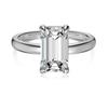 Anillo de plata esterlina S925 con corte esmeralda de alta calidad para mujer, elegante y moderno.