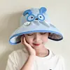 Nuevo sombrero infantil de ala ancha para verano, lindo protector UV para niñas, sombrero de sol plegable con parte superior abierta para niños pequeños
