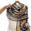 Nueva bufanda elegante de algodón y lino estampado estilo chino para mujer, chal exterior de moda de alta gama, bufanda larga cálida 180x90cm
