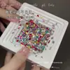 Cor de doce tamanho pequeno fundo plano diamante para arte de unha diamante formato misto diamante k9 vidro super brilho joias para arte de unha atacado