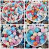 Contas Soltas Furo Reto Céu Estrelado Glitter Fino Contas Redondas Acessórios de Vestuário Contas DIY Feito à Mão Pulseira Colar Pingente Acessórios