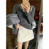 Cuello Redondo Body de Terciopelo Más Terciopelo Engrosado Tejido de Visón Camiseta Interior de Invierno Manga Larga Ropa para Mujer
