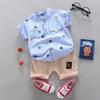 Fabricantes de roupas infantis transfronteiriços atacado verão coreano fino conjunto de bebê desenho animado moda casual conjunto de duas peças